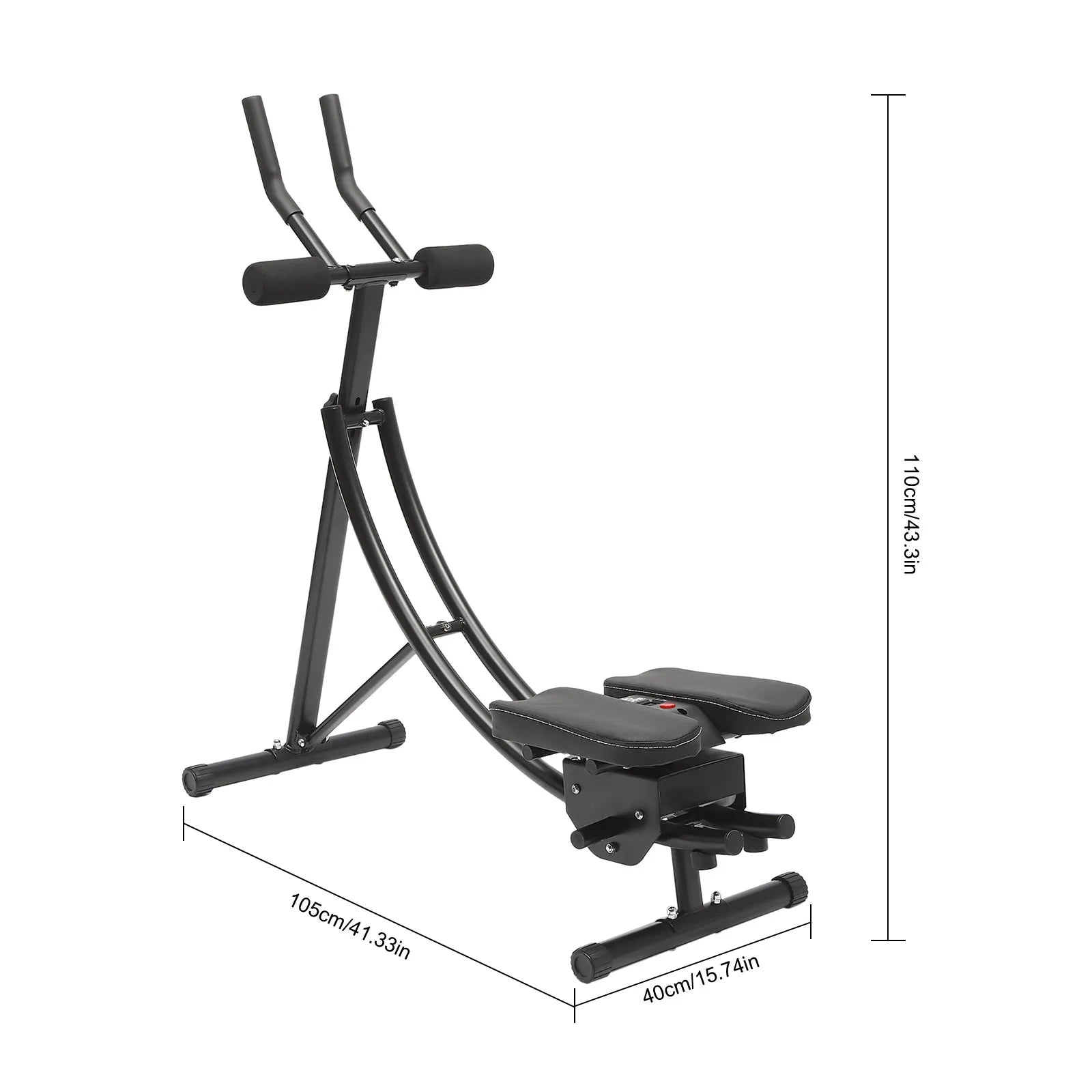 S And B Enterprise 330lbs capacity ab machine with dual-arc track core trainer, foldable home gym