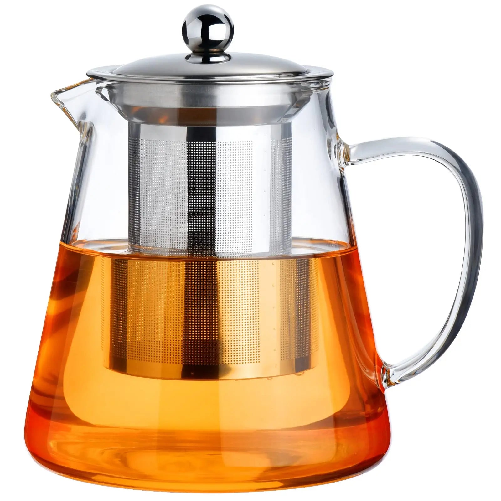 Glass Teapot Stovetop With Removable Stainless Steel Infuser For Camping by S And B Enterprise
