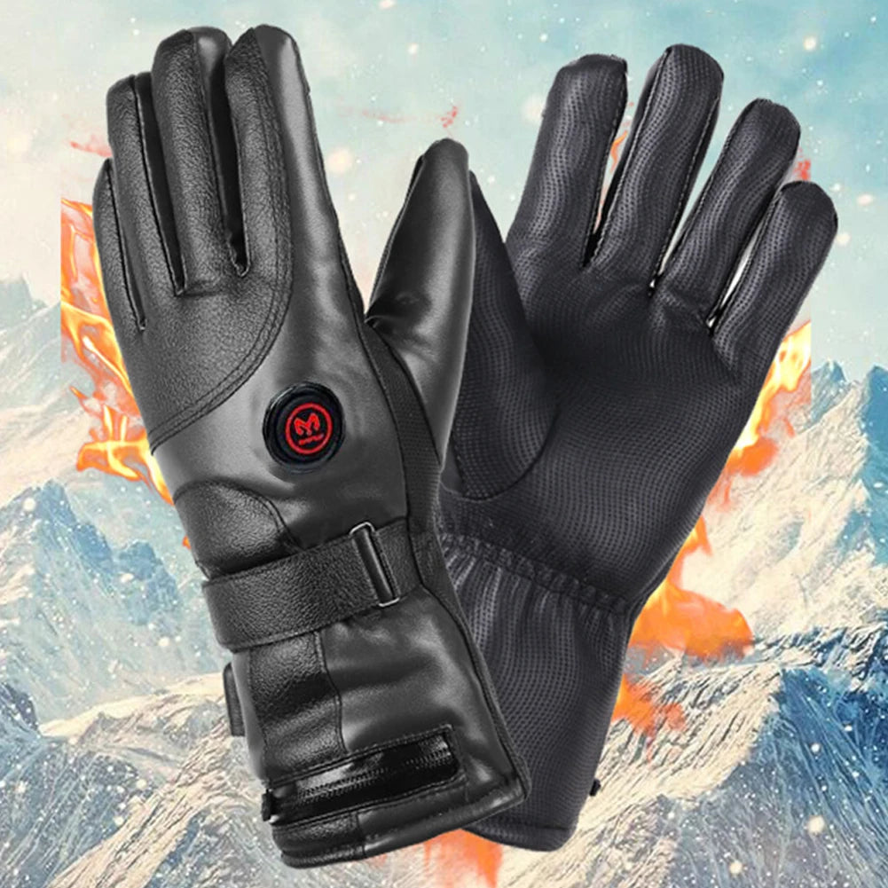 APWIKOGERCN Rechargeable Heating Gloves Waterproof Thermal Touchscreen Outdoors
