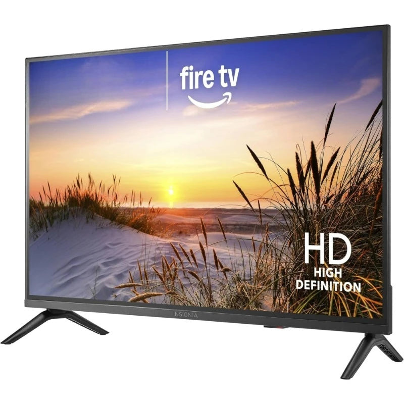 Insignia 32-inch Fire TV LED HD television on stand, black