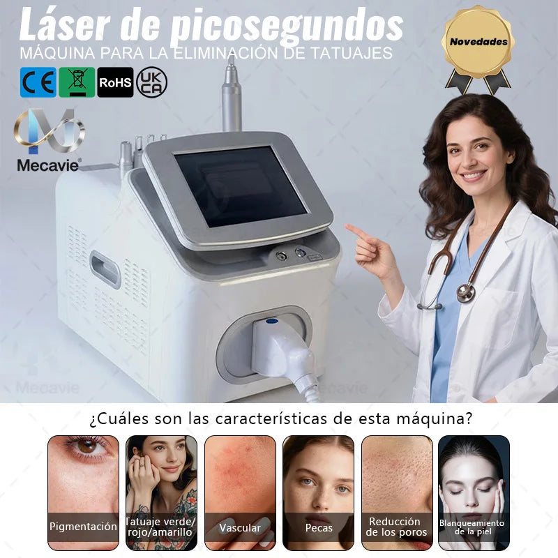 Portable Pico picosecond Q-Switch Nd:YAG laser device with touchscreen, white finish by S And B Enterprise