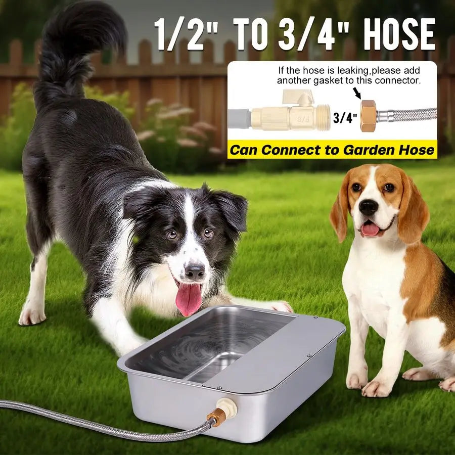 Outdoor Dog Water Dispenser Auto Fill Stainless Waterer