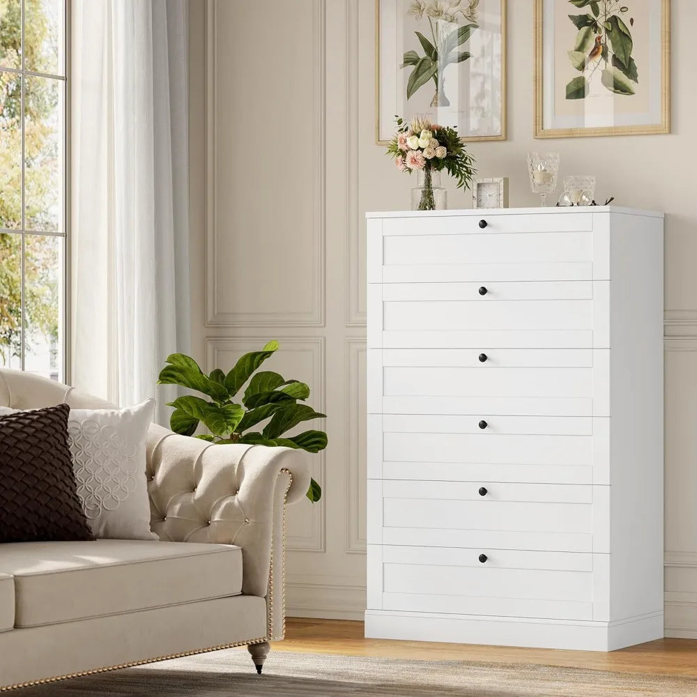 Exquisite 6-Drawer Dresser For Bedroom, Modern Vertical Storage by S And B Enterprise