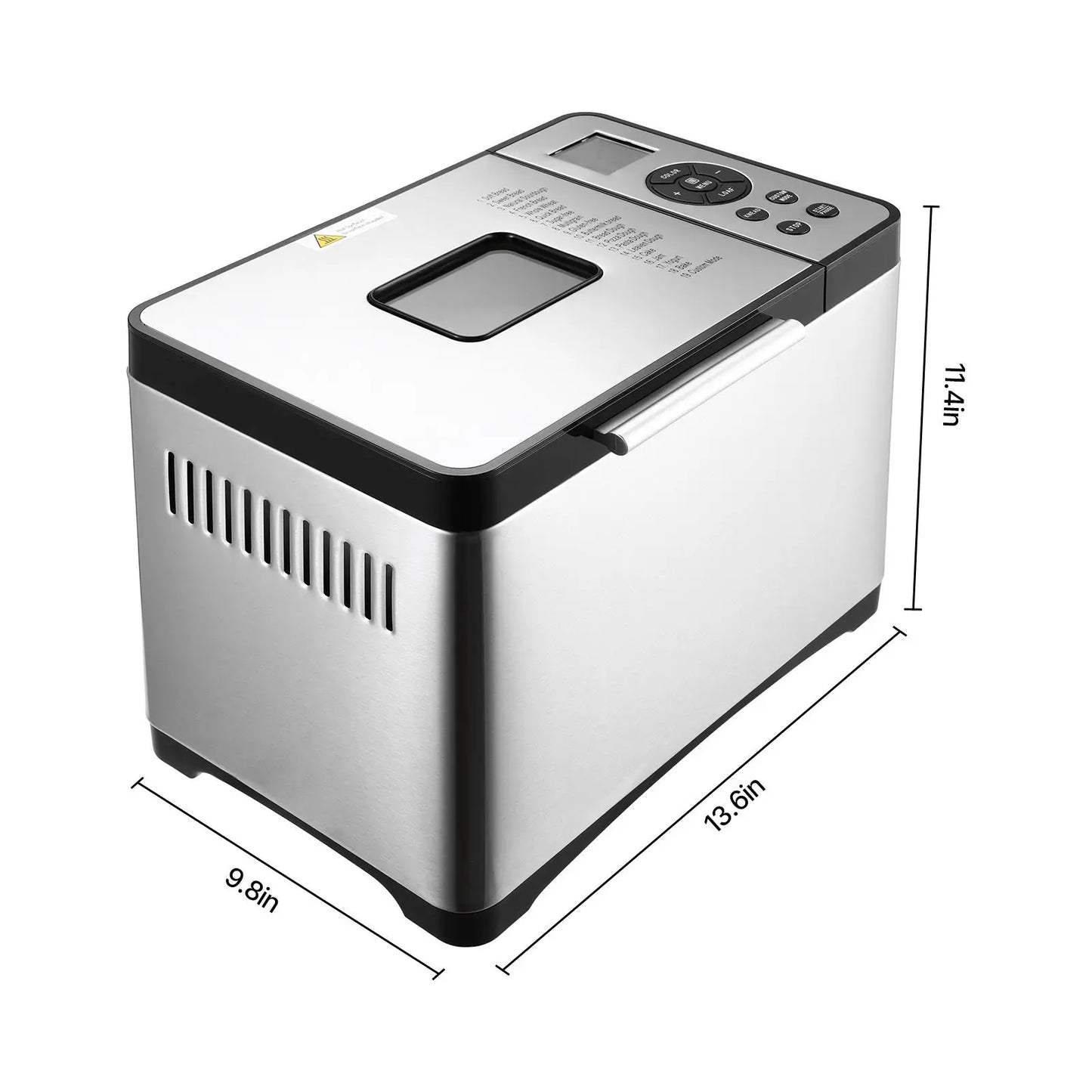 Bread Maker, 19-in-1 2LB Dough Machine, Nonstick Ceramic Pan Automatic Breadmaker with Gluten Free Setting, Whole Wheat Bread Making, Digital, Programmable, 3 Loaf Sizes, 3 Crust Colors by S And B Enterprise