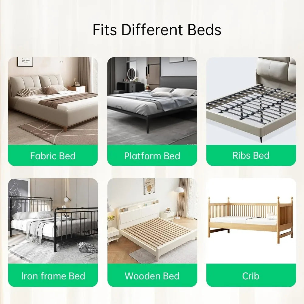 Folding Bed Rail for Toddlers, 71"x23.6" Safety Guard with Reinforced Anchor, Fits Twin to King, Grey by S And B Enterprise