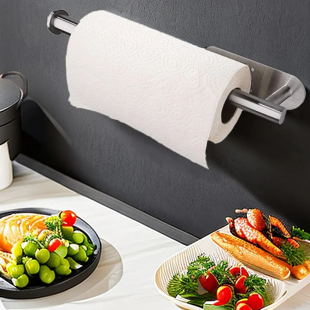 Kitchen Paper Towel Holder Adhesive Dispenser For Cabinet Napkin Rack by S And B Enterprise