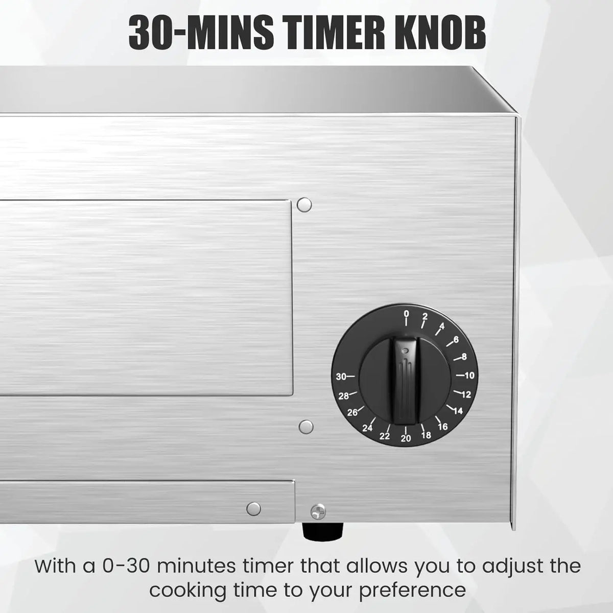 Multifunctional Countertop Pizza Oven Up to 12", Indoor Electric Oven with Handle & Removable Tray, 30-Min Timer, Ideal for Kitc