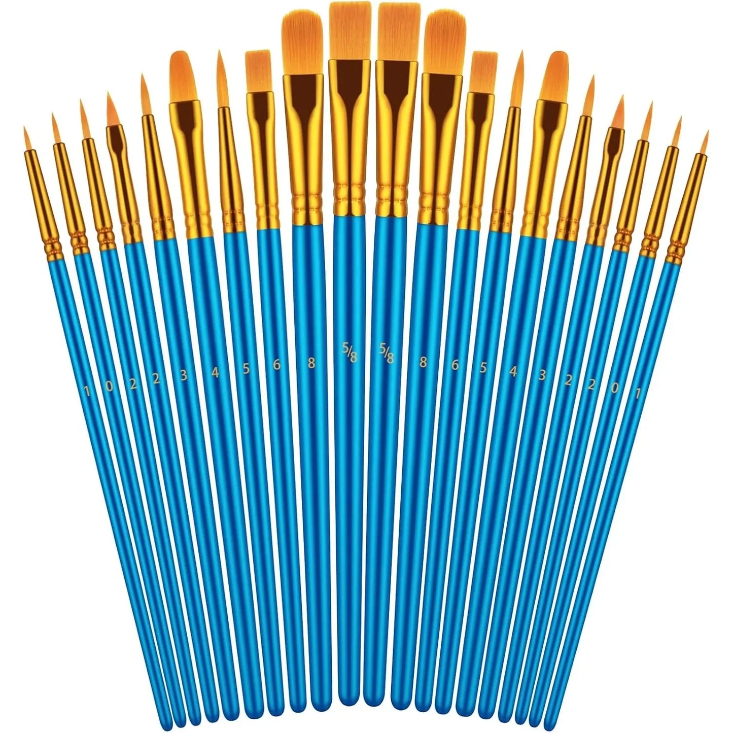 Oil Watercolor Acrylic Paint Brushes Set 2 Pack Professional Art