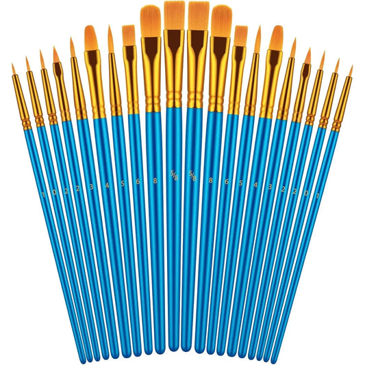 Oil Watercolor Acrylic Paint Brushes Set 2 Pack Professional Art
