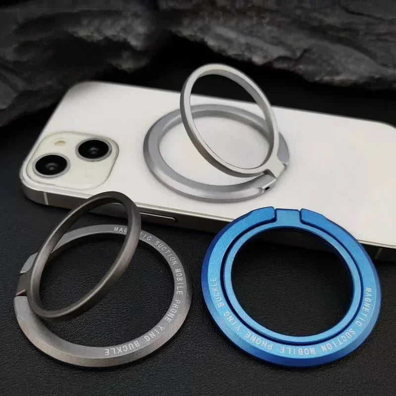 Magnetic Ring IPhone Holder For MagSafe Removable Grip Stand for iPhone Support Portable Mobile Phone Magnet Foldable Bracket by S And B Enterprise