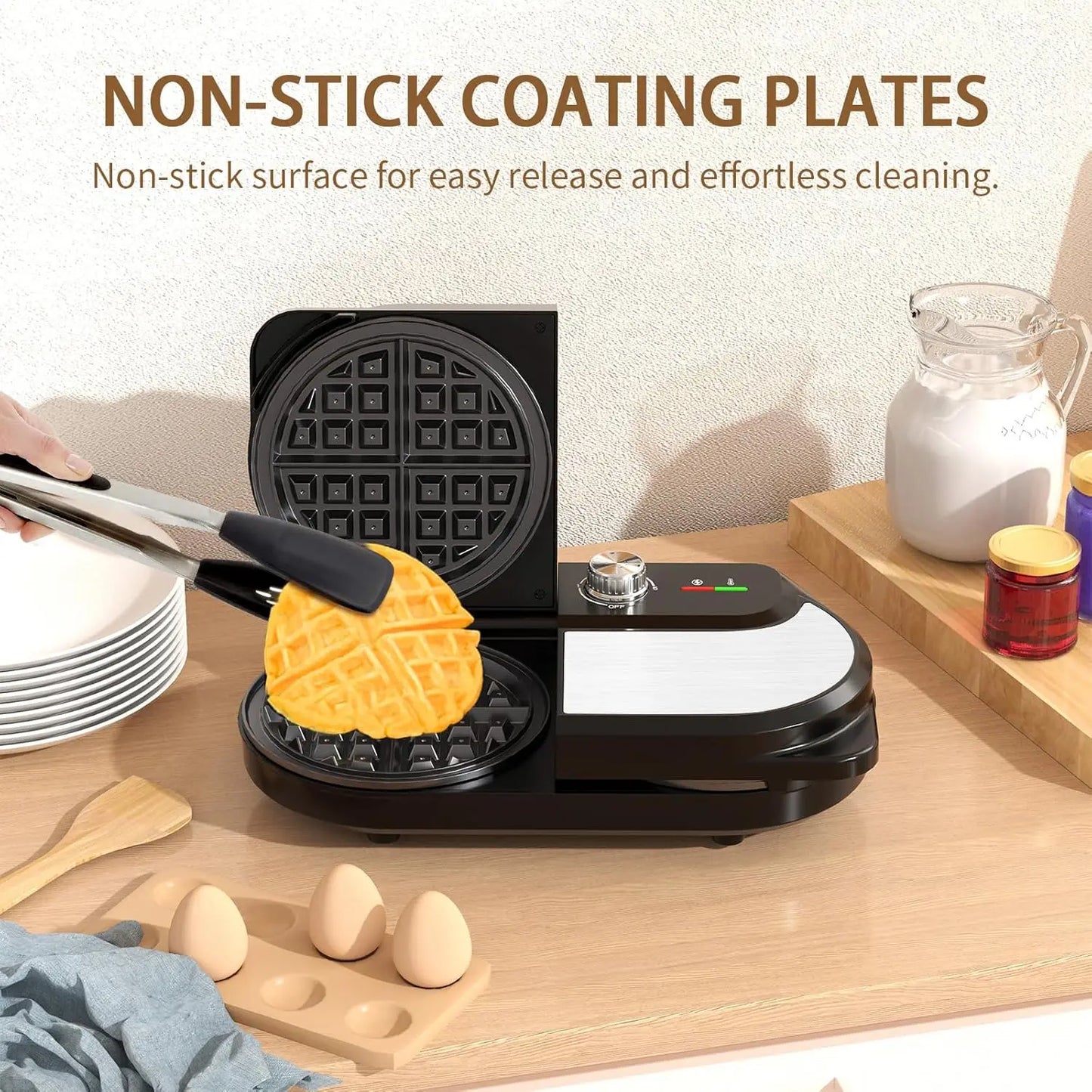 Belgian Waffle Maker 1400W For Breakfast And Snacks by S And B Enterprise